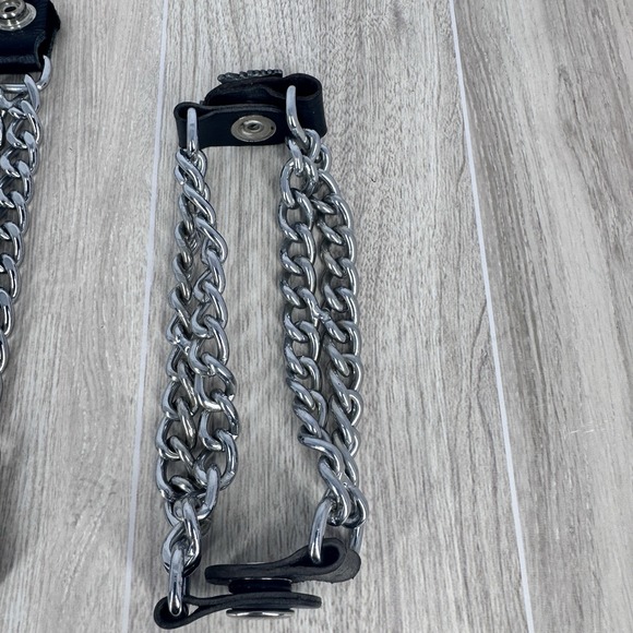 Vintage Biker Chain Vest Extender Concho Set Buffalo Coin Snap Belt Lot - Picture 5 of 10